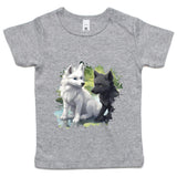 Two Wolves AS Colour Infant Wee Tee Ogo Merch