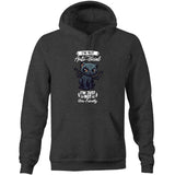 Antisocial Cat Monster AS Colour Stencil - Pocket Hoodie Sweatshirt Ogo Merch