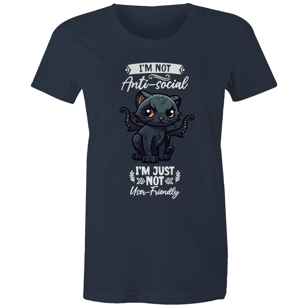 Antisocial Cat Monster AS Colour - Women's Maple Tee Ogo Merch