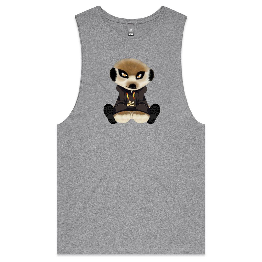 Meerkat in Hoodie AS Colour Barnard - Mens Tank Top Tee Ogo Merch