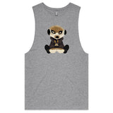 Meerkat in Hoodie AS Colour Barnard - Mens Tank Top Tee Ogo Merch