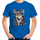 Gaming Wolf AS Colour Kids Youth TShirt Ogo Merch