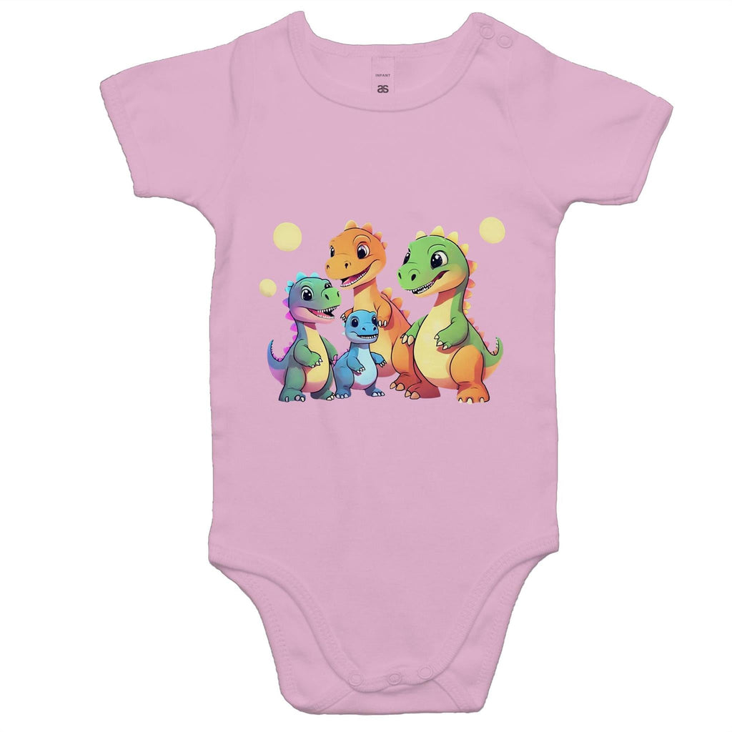 Baby Dinosaurs AS Colour Mini Me Baby Onesie Romper Ogo Merch