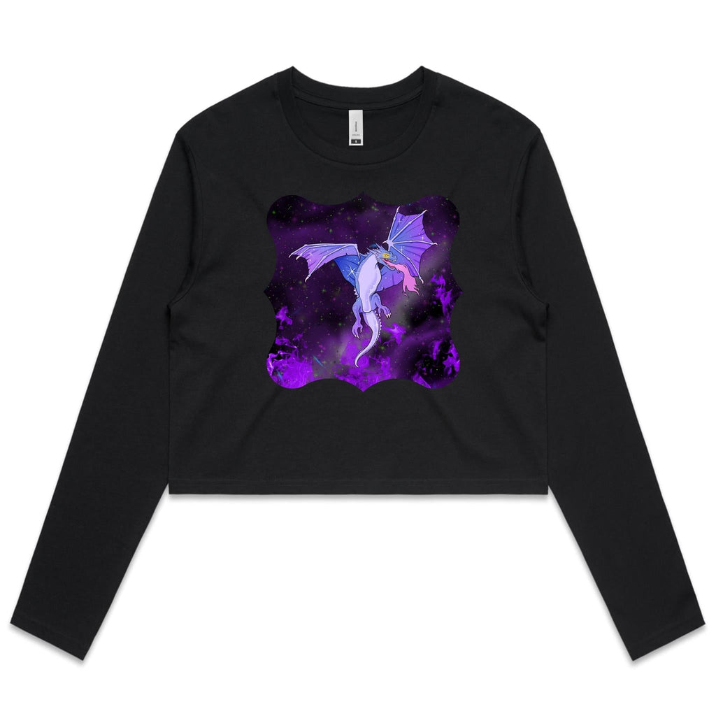 Purple Dragon AS Colour Women's Long Sleeve Crop Tee Ogo Merch
