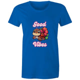 Good Vibes Turtle AS Colour - Women's Maple Tee Ogo Merch