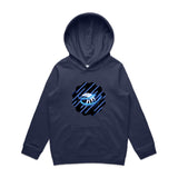 Blue Swirl Eagle AS Colour - Youth Supply Hood Ogo Merch