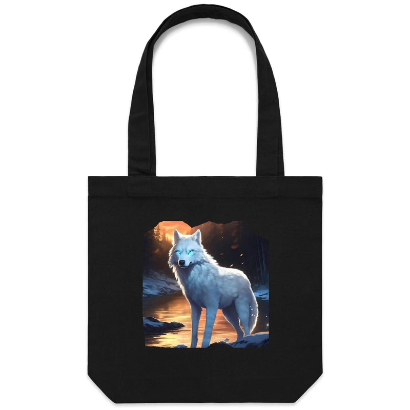 White Wolf AS Colour - Carrie - Canvas Tote Bag Ogo Merch