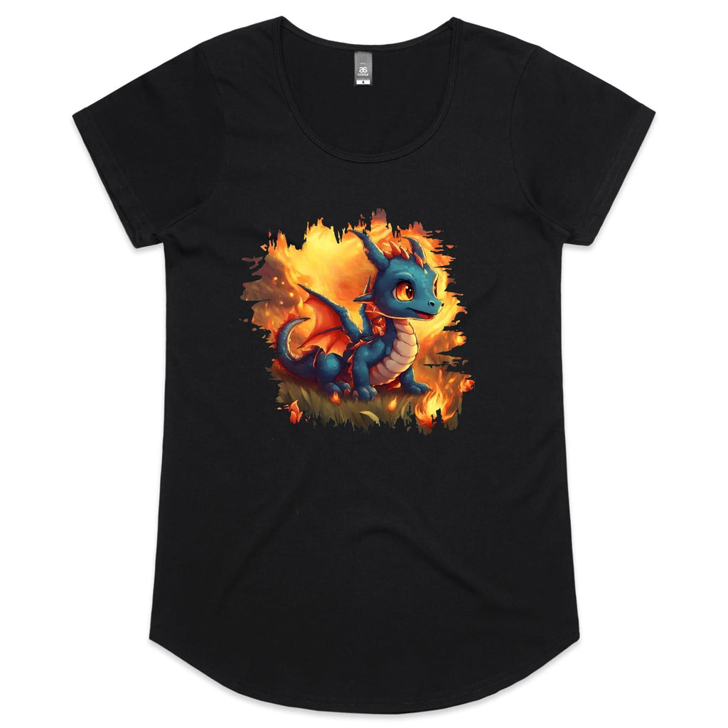 Baby Dragon AS Colour Mali Womens Scoop Neck Tshirt Ogo Merch