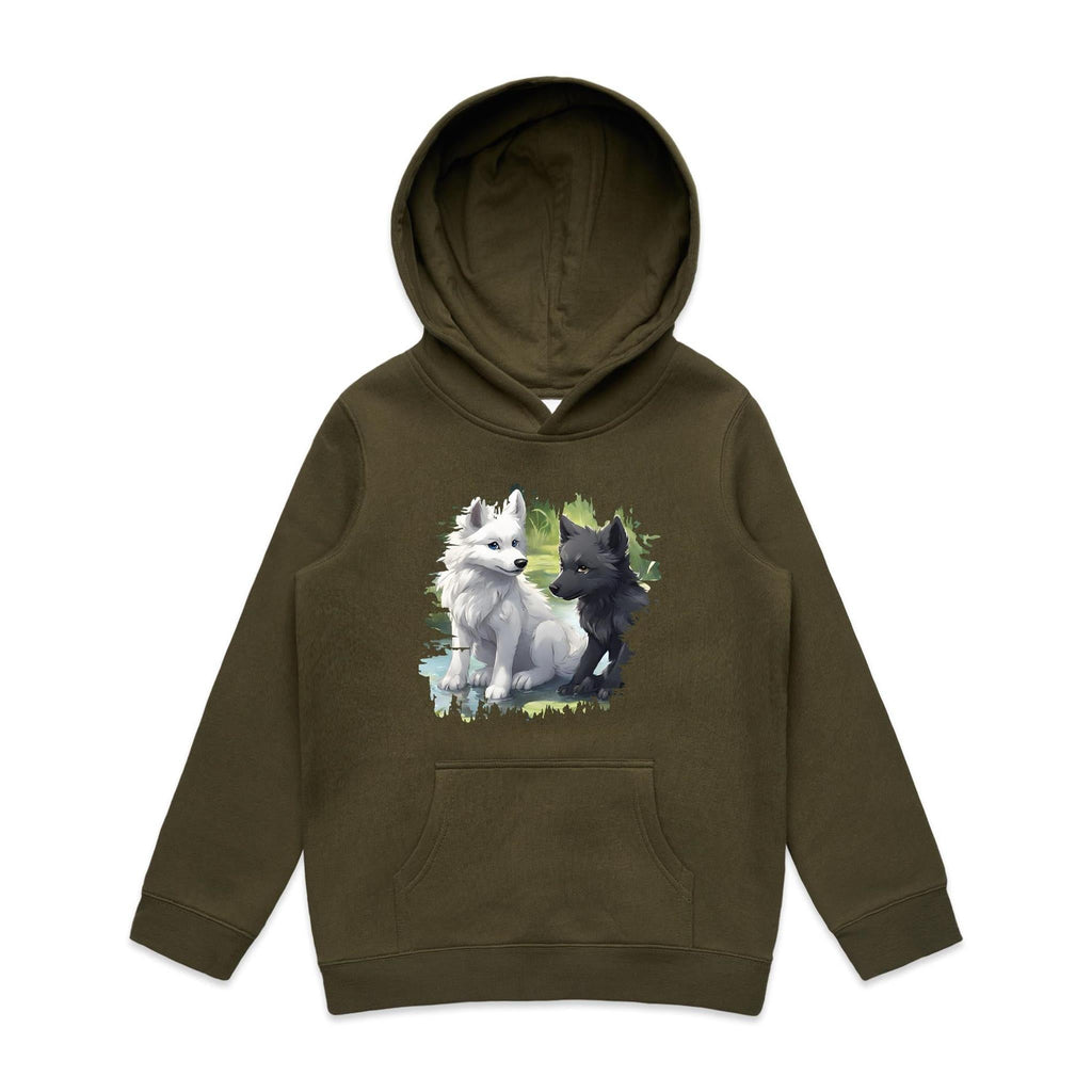 Two Wolves AS Colour Youth Supply Hood Ogo Merch