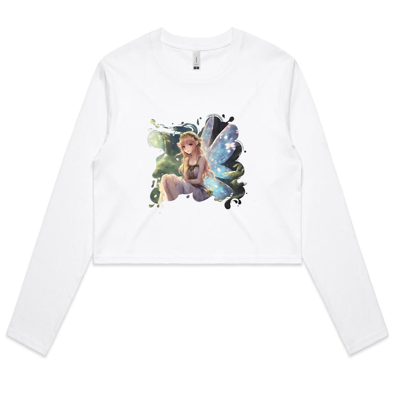 Fairy AS Colour Women's Long Sleeve Crop Tee Ogo Merch