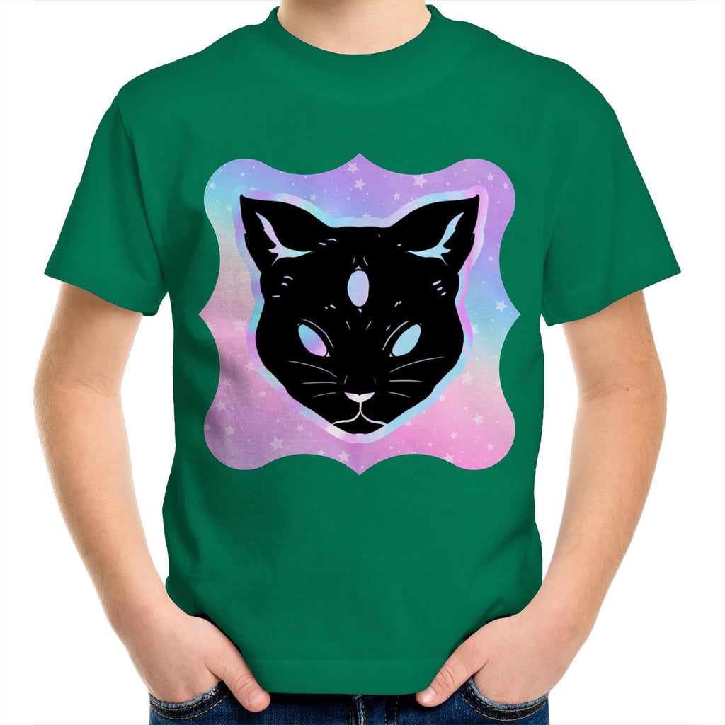 Psychic Cat AS Colour Kids Youth TShirt Ogo Merch