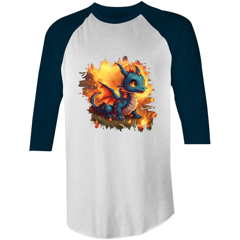 Baby Dragon AS Colour Raglan 3/4 Sleeve Tshirt Ogo Merch