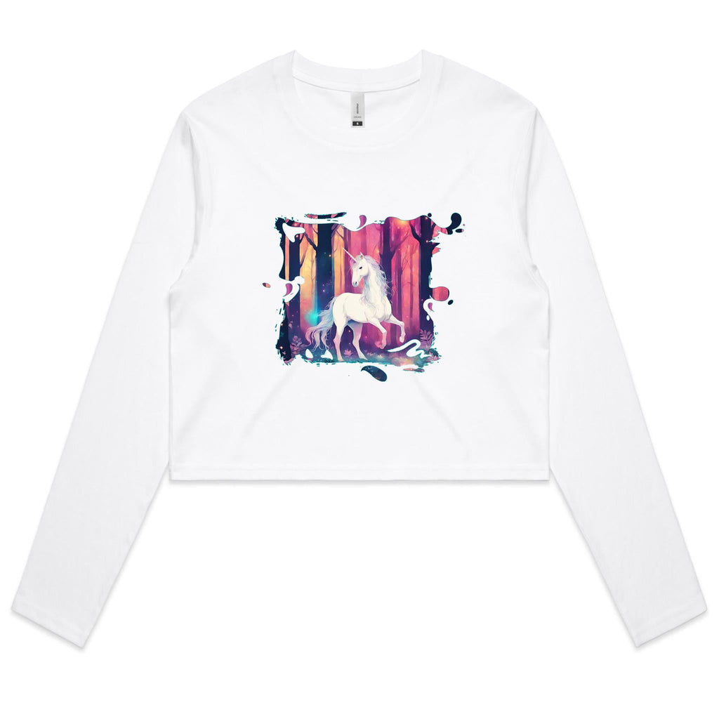 Unicorn AS Colour Women's Long Sleeve Crop Tee Ogo Merch