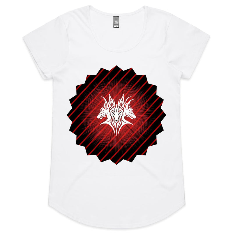 Glowing Cerberus AS Colour Mali Womens Scoop Neck TShirt Ogo Merch