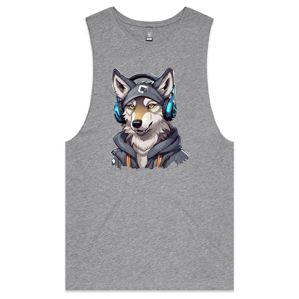 Gaming Wolf AS Colour Barnard Mens Tank Top Tee Ogo Merch
