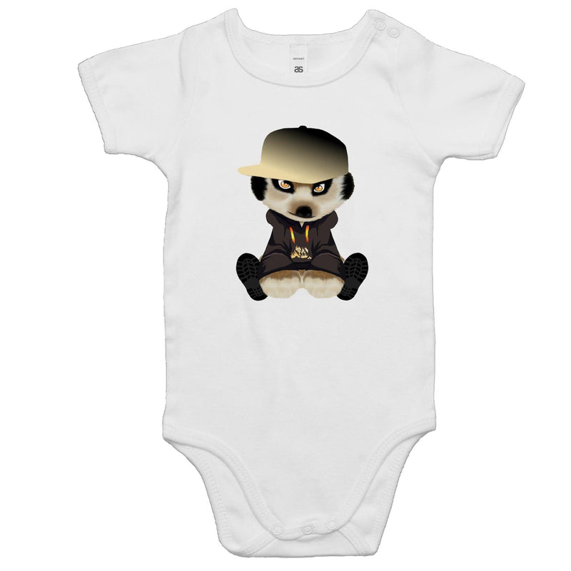 Meerkat in Cap AS Colour Mini Me - Baby Onesie Romper Ogo Merch