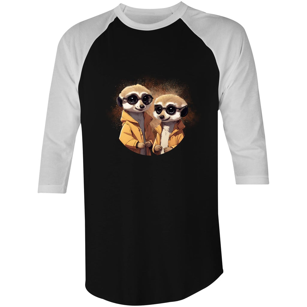Meerkats in Jackets AS Colour Raglan - 3/4 Sleeve T-Shirt Ogo Merch