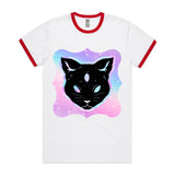 Psychic Cat AS Colour Staple Ringer Tee Ogo Merch