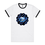 Blue Swirl Eagle AS Colour Staple Ringer Tee Ogo Merch