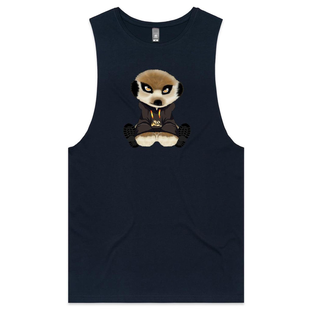 Meerkat in Hoodie AS Colour Barnard - Mens Tank Top Tee Ogo Merch