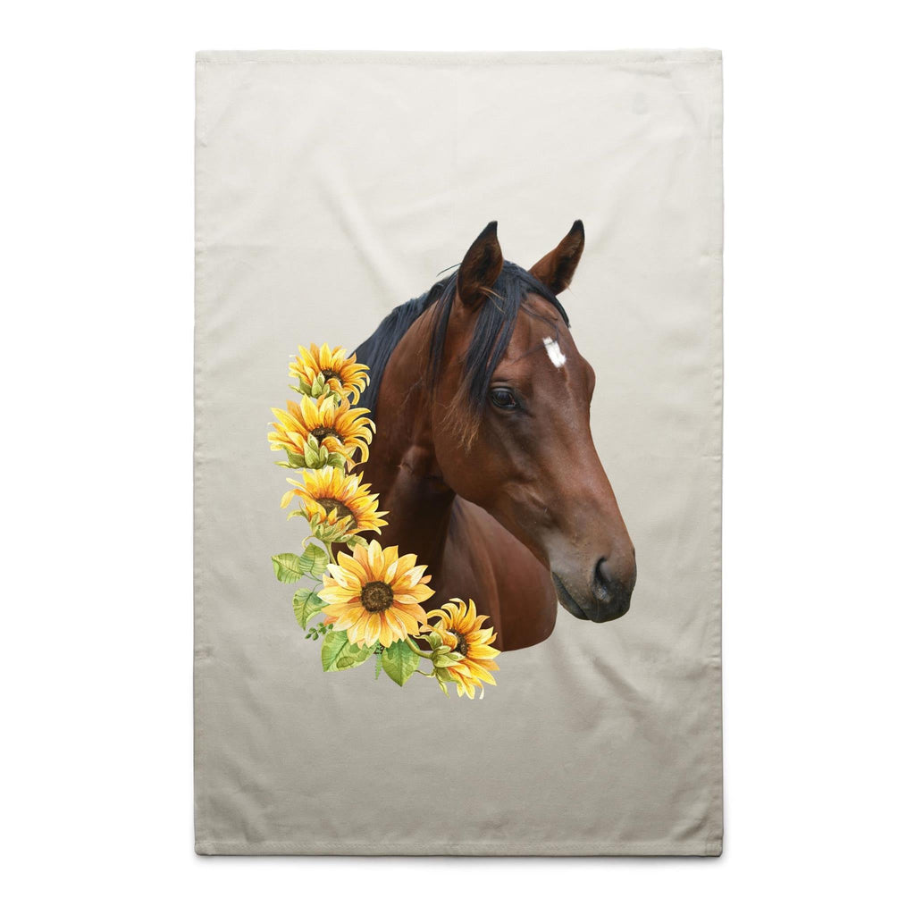 Sunflower Horse AS Colour Tea Towel Ogo Merch