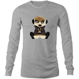 Meerkat in Hoodie AS Colour Base - Mens Long Sleeve T-Shirt Ogo Merch