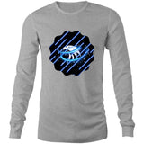 Blue Swirl Eagle AS Colour Base - Mens Long Sleeve T-Shirt Ogo Merch
