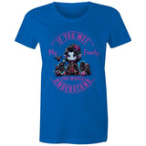Meet my Family Angry Girl AS Colour - Women's Maple Tee Ogo Merch