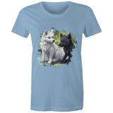 Two Wolves AS Colour - Women's Maple Tee Ogo Merch