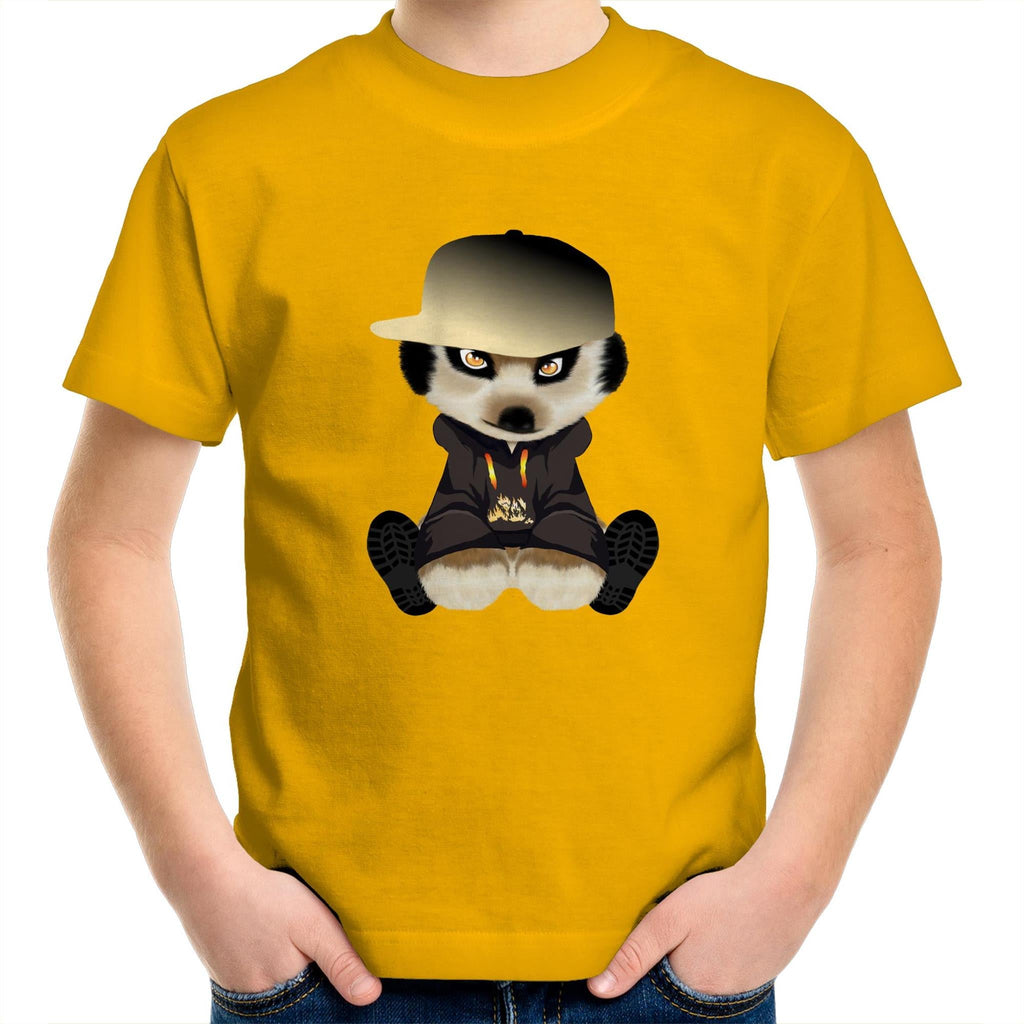 Meerkat in Cap AS Colour Kids Youth T-Shirt Ogo Merch
