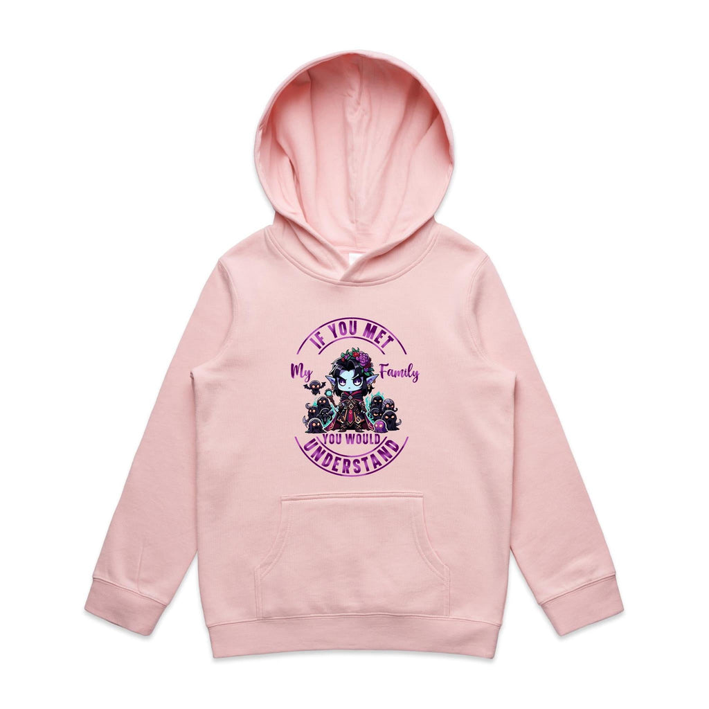 Meet my Family Angry Girl AS Colour - Youth Supply Hood Ogo Merch