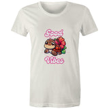 Good Vibes Turtle AS Colour - Women's Maple Tee Ogo Merch