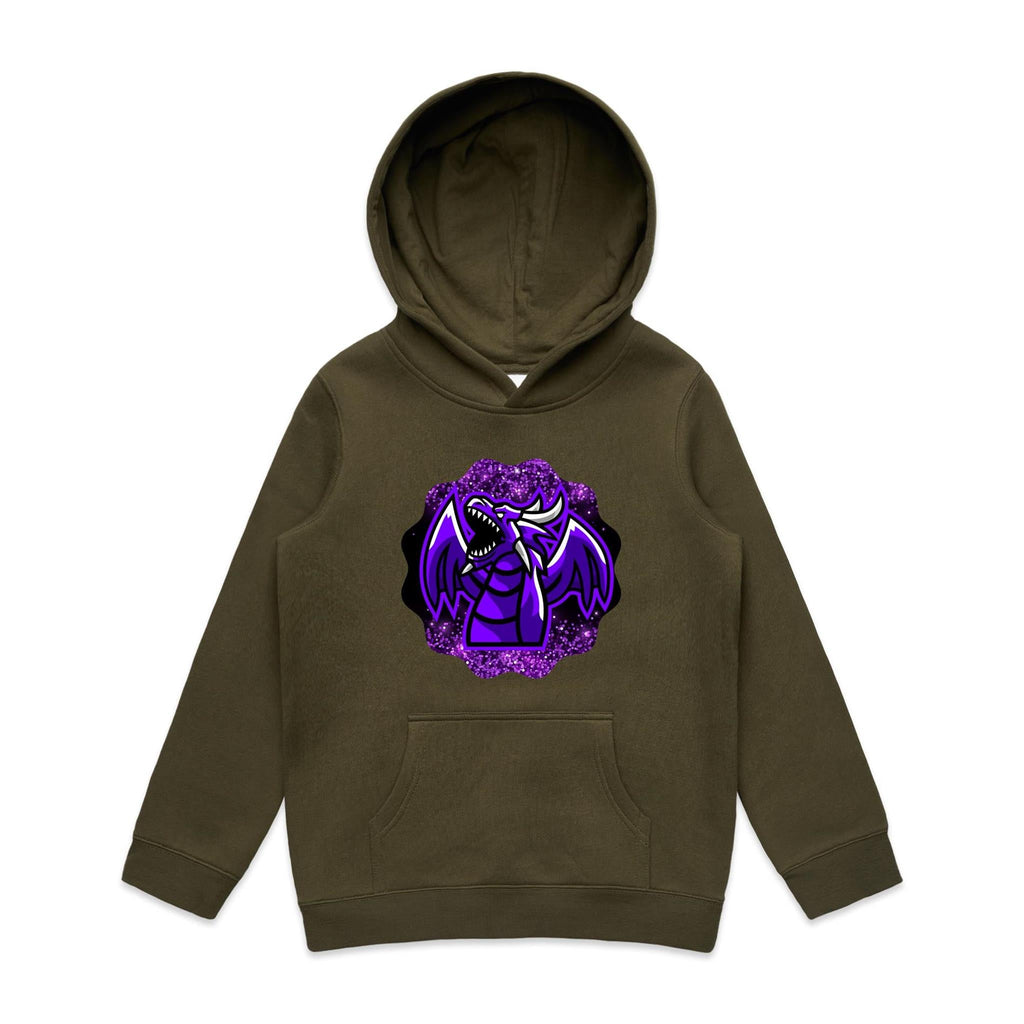 Shining Purple Dragon AS Colour Youth Supply Hood Ogo Merch