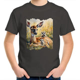 Deer and Meerkats AS Colour Kids Youth T-Shirt Ogo Merch