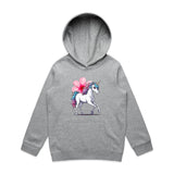 Unicorn and Flower AS Colour - Youth Supply Hood Ogo Merch