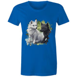 Two Wolves AS Colour - Women's Maple Tee Ogo Merch