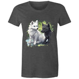 Two Wolves AS Colour - Women's Maple Tee Ogo Merch
