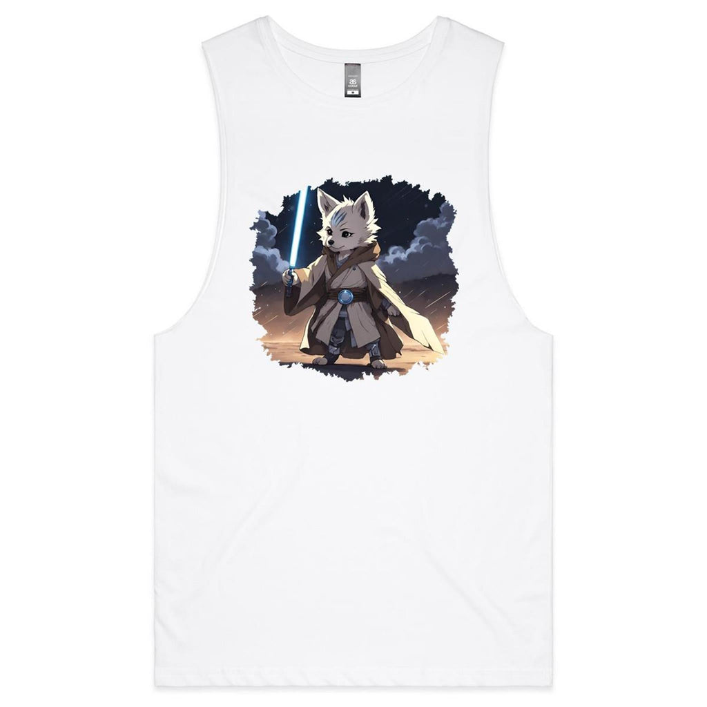 Wolf with Lightsaber AS Colour Barnard Mens Tank Top Tee Ogo Merch