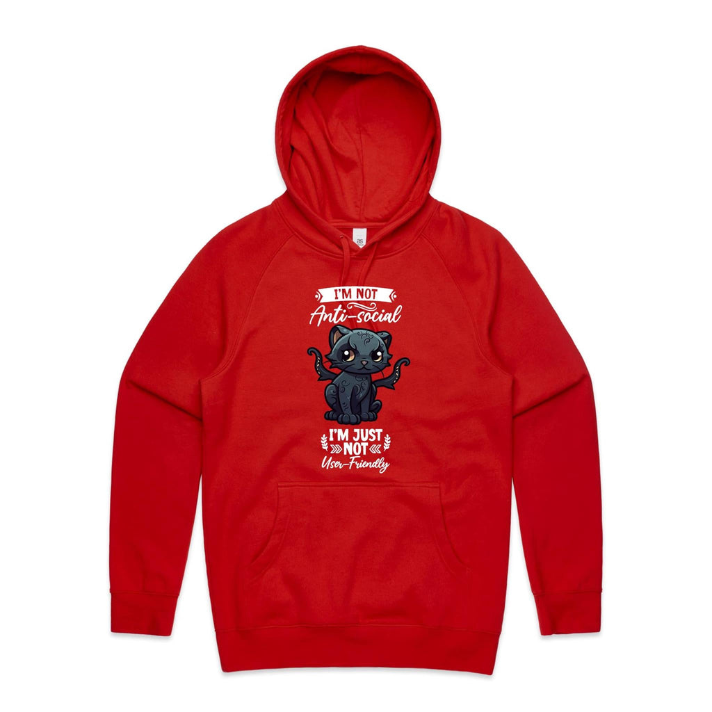 Antisocial Cat Monster AS Colour - Supply Hood Ogo Merch