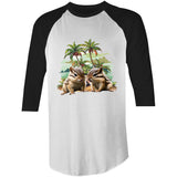 Beach Chipmunks AS Colour Raglan - 3/4 Sleeve T-Shirt Ogo Merch