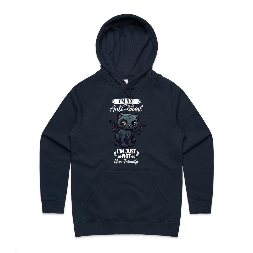 Antisocial Cat Monster AS Colour - Women's Supply Hood Ogo Merch