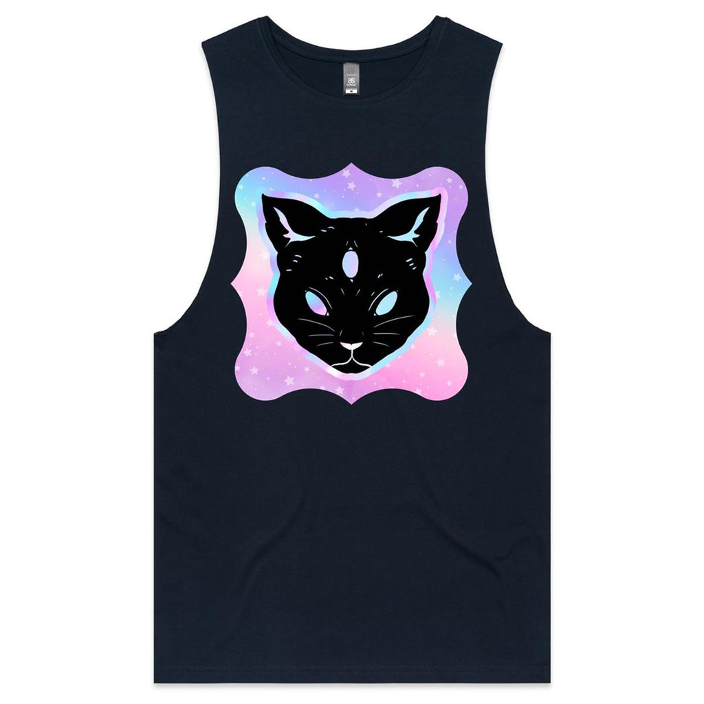 Psychic Cat AS Colour Barnard Mens Tank Top Tee Ogo Merch