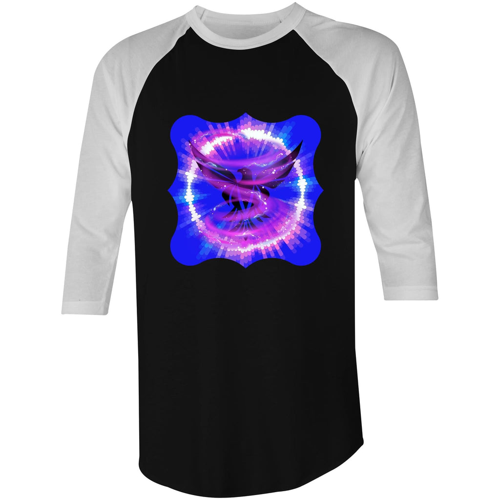 Eagle in Swirl AS Colour Raglan - 3/4 Sleeve T-Shirt Ogo Merch