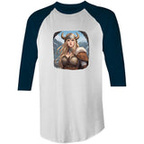 Viking Girl AS Colour Raglan - 3/4 Sleeve T-Shirt Ogo Merch