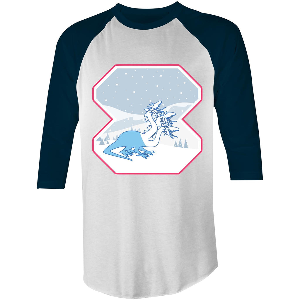 Snow Hydra AS Colour Raglan 3/4 Sleeve TShirt Ogo Merch