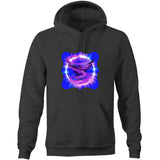 Eagle in Swirl AS Colour Stencil - Pocket Hoodie Sweatshirt Ogo Merch