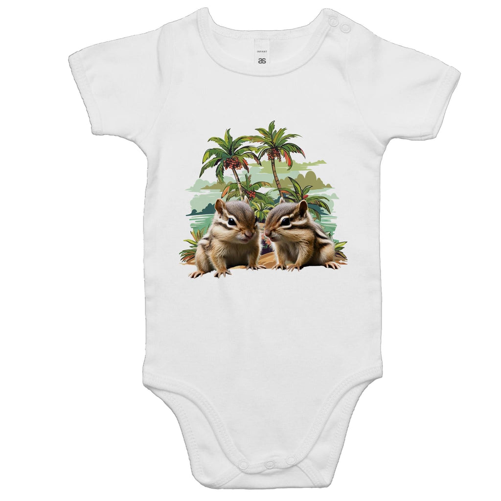 Beach Chipmunks AS Colour Mini Me - Baby Onesie Romper Ogo Merch