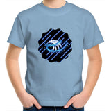 Blue Swirl Eagle AS Colour Kids Youth T-Shirt Ogo Merch