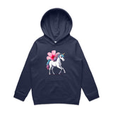 Unicorn and Flower AS Colour - Youth Supply Hood Ogo Merch