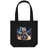 Wolf with Lightsaber AS Colour Carrie Canvas Tote Bag Ogo Merch